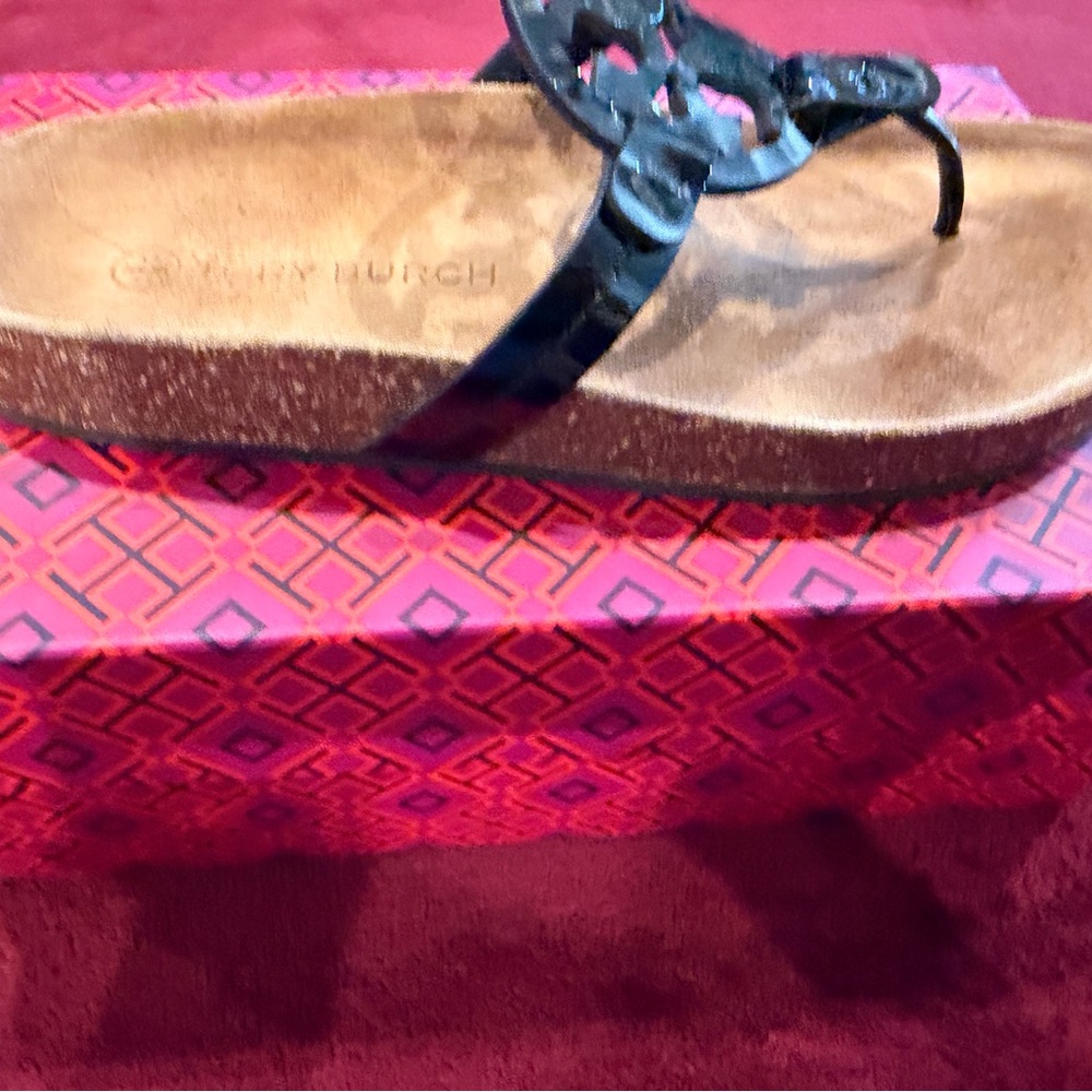 Tory Burch Black and Tan Miller Cloud - Picture 9 of 11
